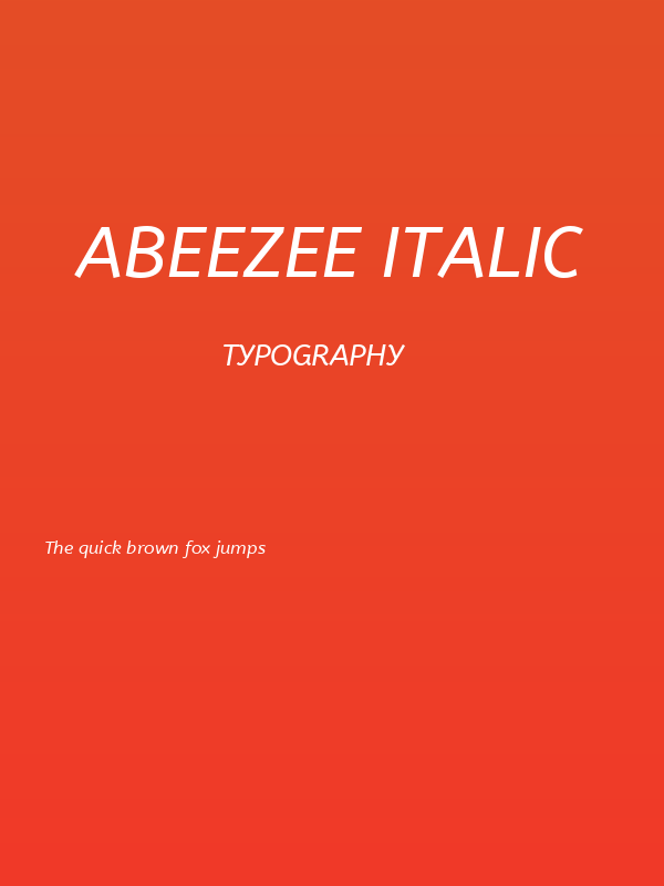 ABeeZee Italic Poster