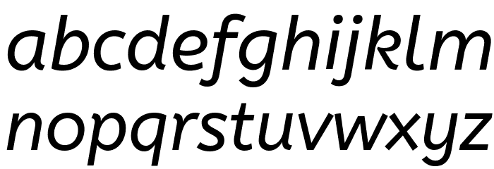 ABeeZee Italic Font LOWERCASE