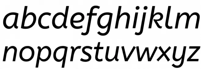 ABeeZee Italic 字体 小写