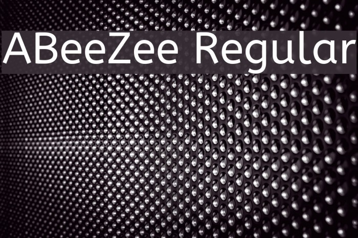 ABeeZee Regular Font examples