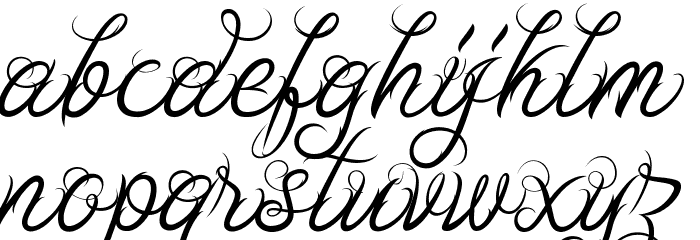 Ababil Script DEMO Font LOWERCASE