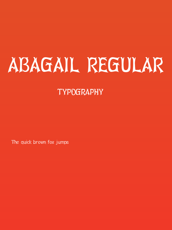 Abagail Regular Poster