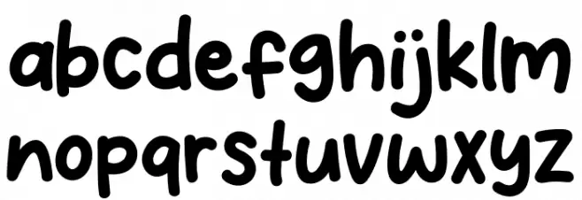 Abalone Smile Font LOWERCASE