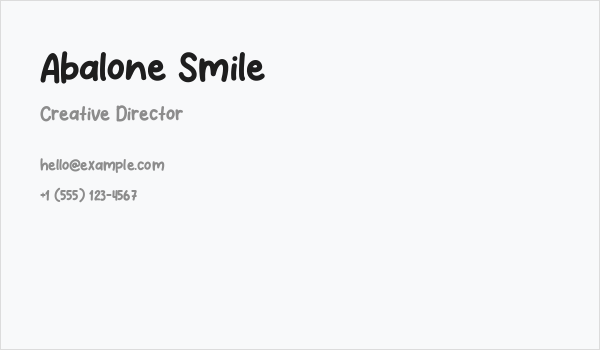 Abalone Smile Business Card