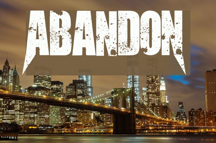 AbandoN Font examples
