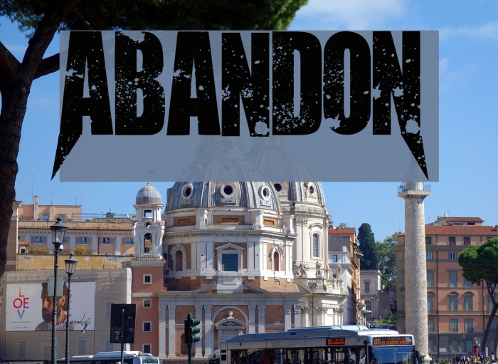 AbandoN Font examples