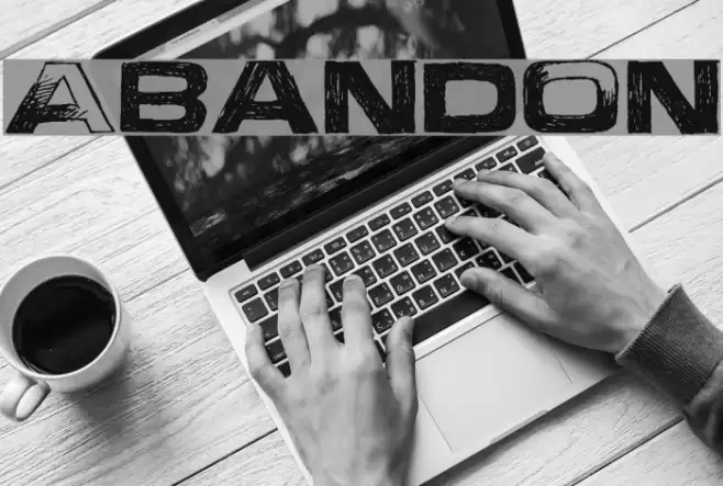 Abandon Font examples