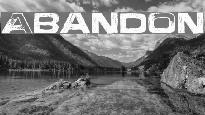 Abandon Font examples