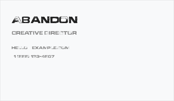 Abandon Business Card
