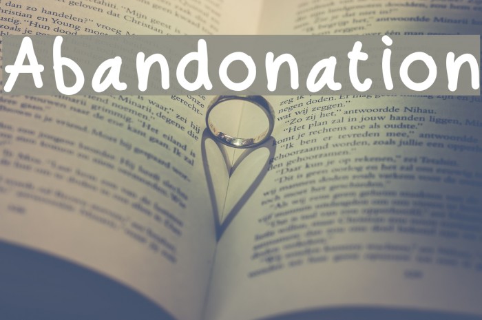 Abandonation Font examples