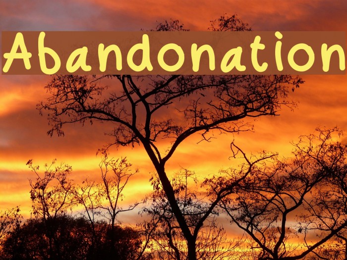 Abandonation Font examples