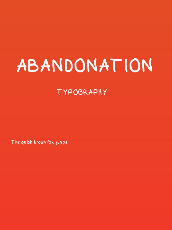 Abandonation Poster