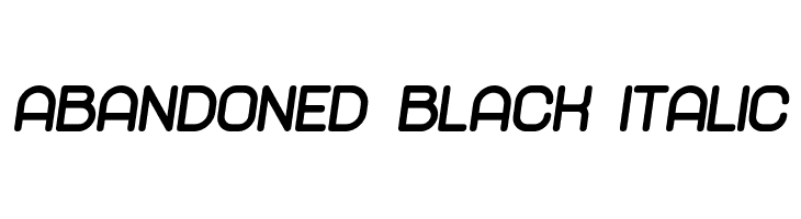 Abandoned Black Italic لخطوط تنزيل