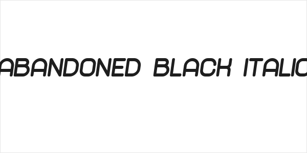 Abandoned Black Italic Logo