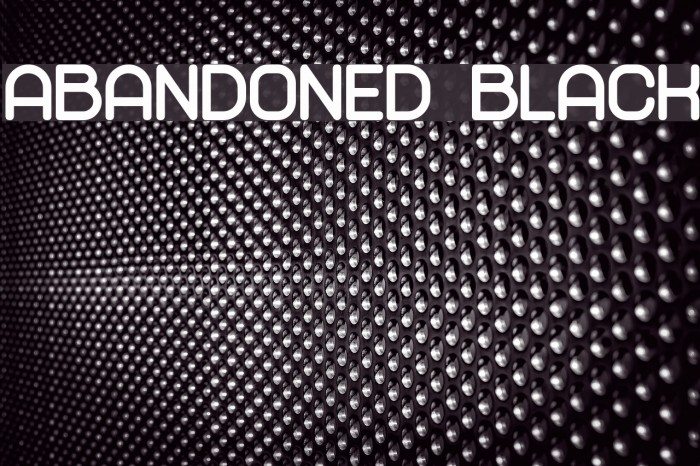 Abandoned Black Font examples