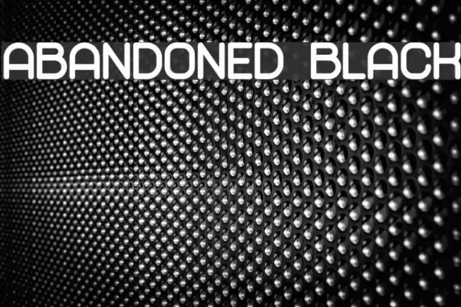 Abandoned Black Font examples