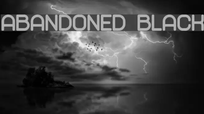 Abandoned Black Font examples