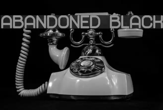 Abandoned Black Font examples
