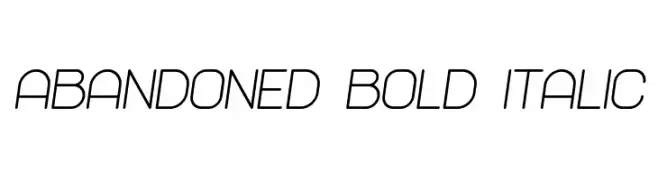 Abandoned Bold Italic  免费字体下载