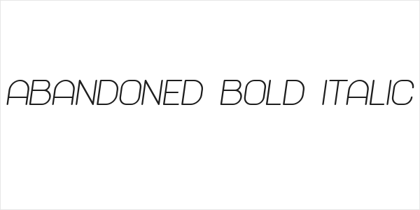 Abandoned Bold Italic Logo