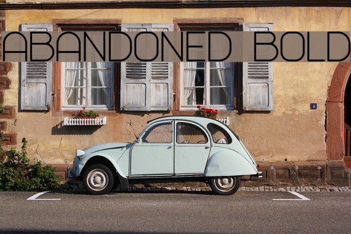Abandoned Bold Font examples