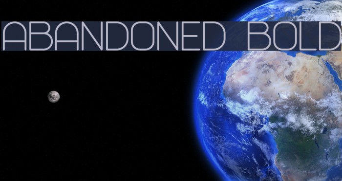 Abandoned Bold Font examples