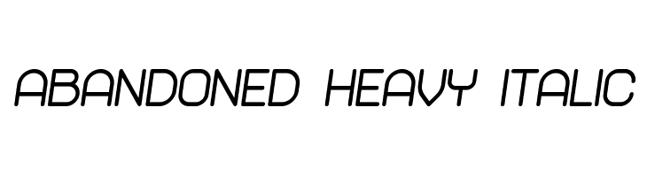 Abandoned Heavy Italic Font