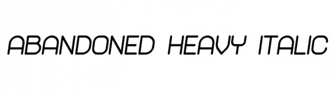 Abandoned Heavy Italic  font caratteri gratis