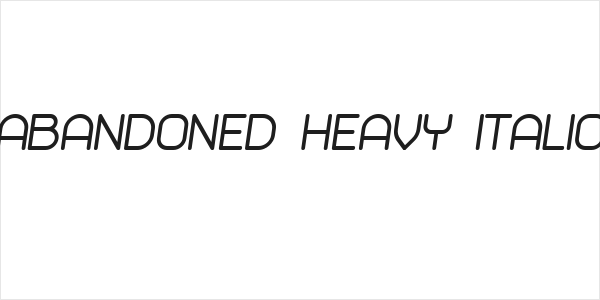 Abandoned Heavy Italic Logo