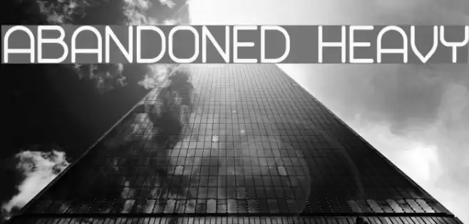 Abandoned Heavy Schriftart examples