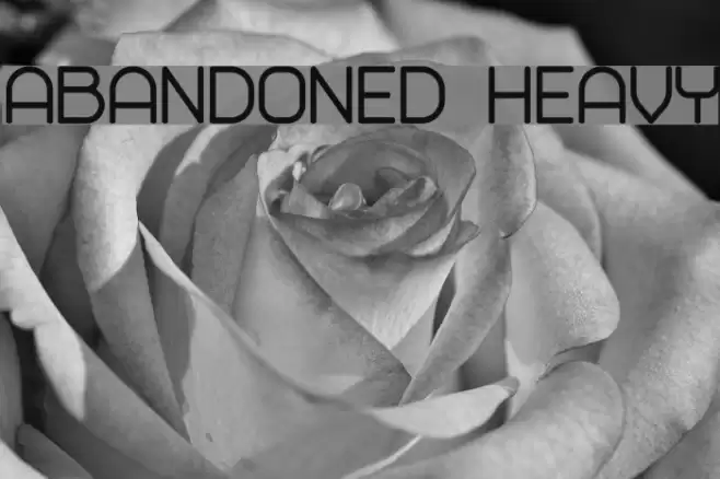 Abandoned Heavy Schriftart examples
