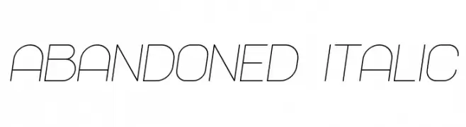 Abandoned Italic  font caratteri gratis