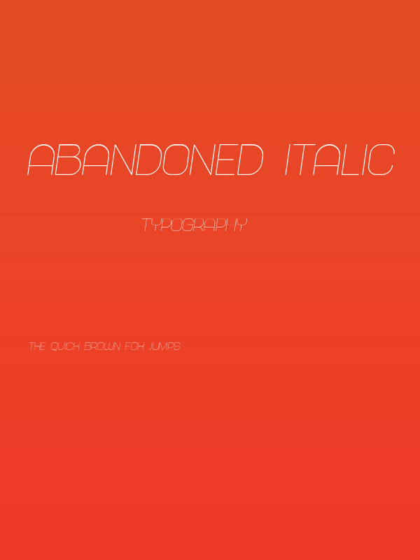 Abandoned Italic Poster