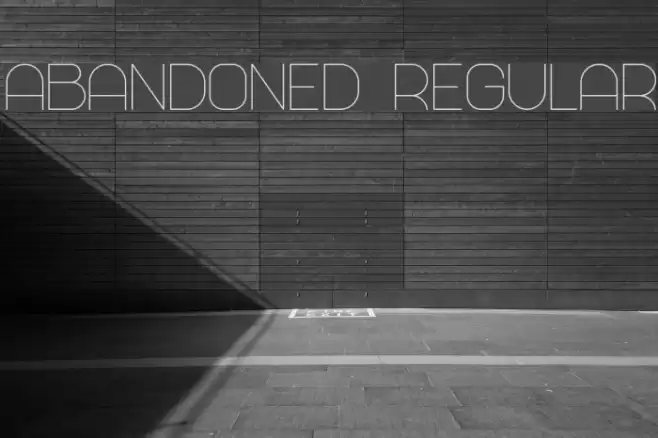 Abandoned Regular Font examples
