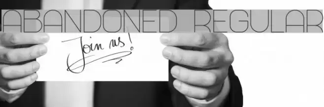 Abandoned Regular Font examples