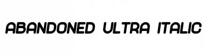 Abandoned Ultra Italic  font caratteri gratis
