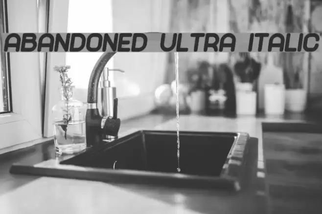 Abandoned Ultra Italic Font examples
