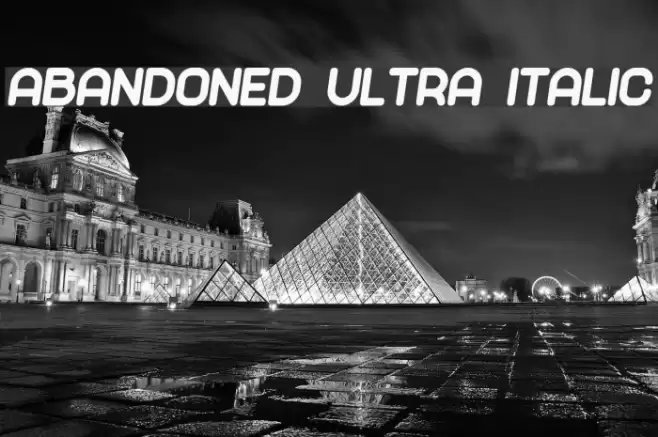 Abandoned Ultra Italic Font examples