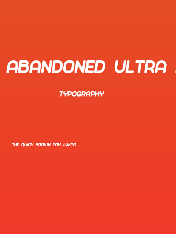 Abandoned Ultra Italic Poster