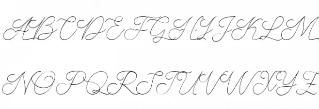 Abbassy Script फ़ॉन्ट अपरकेस