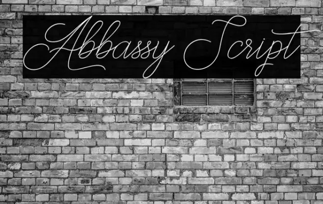 Abbassy Script Fonte examples