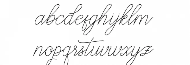 AbbassyScript Caratteri MINUSCOLO