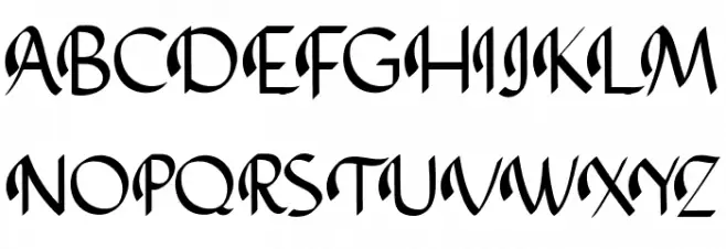 AbbasyCalligraphyTypeface Шрифта ВЕРХНИЙ