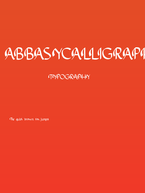 AbbasyCalligraphyTypeface Poster
