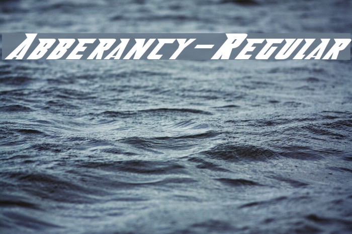 Abberancy-Regular Font examples