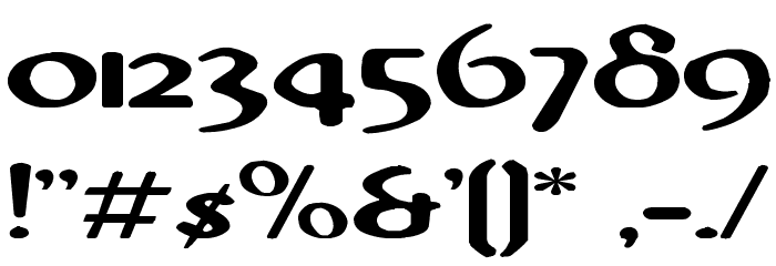 Abbey Medium Extended Font OTHER CHARS