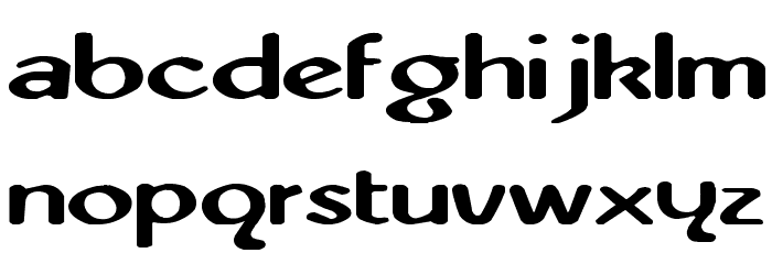 Abbey Medium Extended Font LOWERCASE