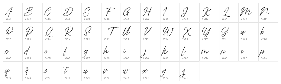 Abdillah FREE Character Map