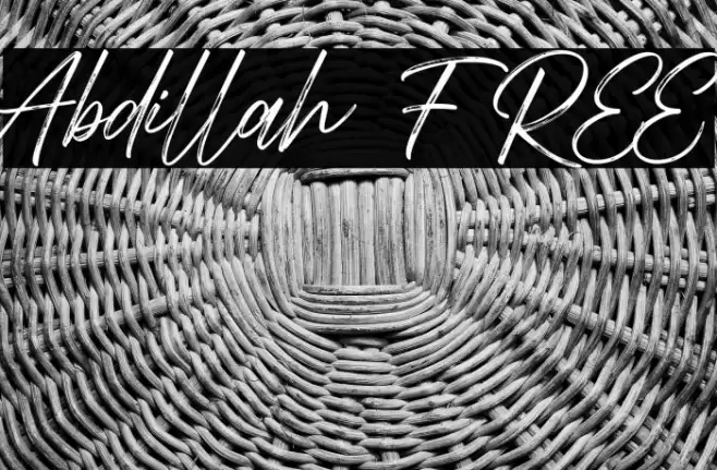 Abdillah FREE Font examples
