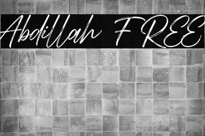 Abdillah FREE Font examples